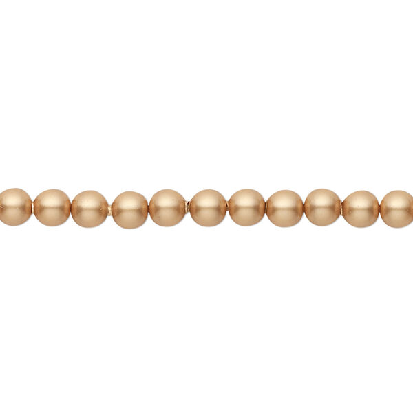 Pearl 500pk vintage gold, Crystal Passions® 4mm round 5810 image number 0