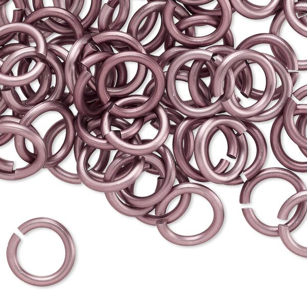 Jump ring, anodized aluminum, antique copper patina, 10mm round, 6.8mm inside diameter, 14 gauge. Sold per pkg of 100. image number 0
