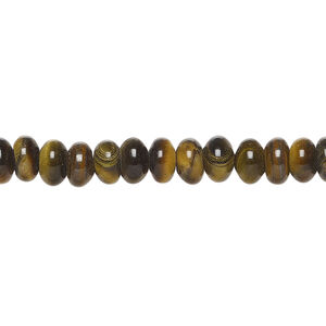 Tigereye / tiger iron 1pkg1, rondelle bead natural, 15 inch 6x3mm-7x5mm