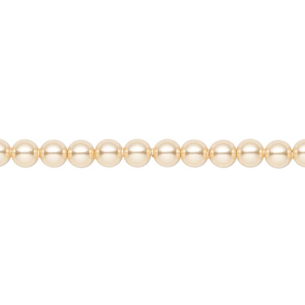 Pearl 500pk gold, Swarovski® 4mm round 5810 image number 0