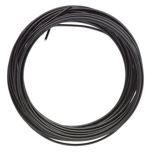Wire, ParaWire™, black enamel copper, round, 16 gauge. Sold per 15-foot section.