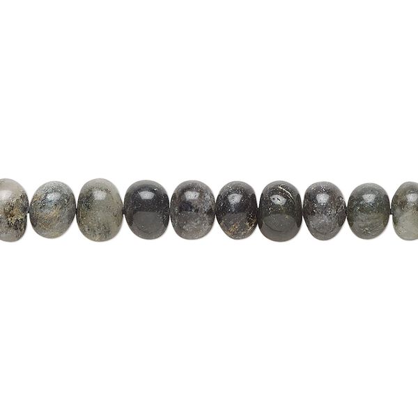 Black spotted quartz 1pkg1, hand-cut rondelle bead natural 14 inch 5x4mm-6x5mm image number 0