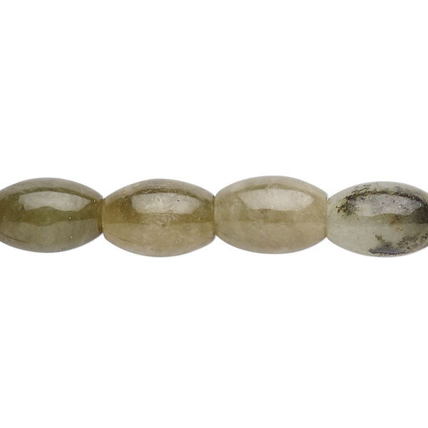 Bead, jadeite (natural), 12x8mm round tube with 0.5-1.5mm hole, C grade, Mohs hardness 6-1/2 to 7. Sold per 15-1/2" to 16" strand. image number 0