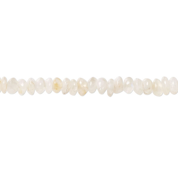 Rainbow moonstone 1pkg1, hand-cut saucer bead natural, 13 inch 3x2mm-5x4mm image number 0