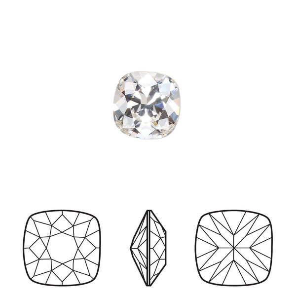 Fancy stone 144pk crystal foil back, Swarovski® 10mm cushion 4470 image number 0