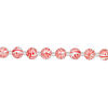Bead, glass 1pkg8, opaque white and red, 12mm hand-painted round. image number 1
