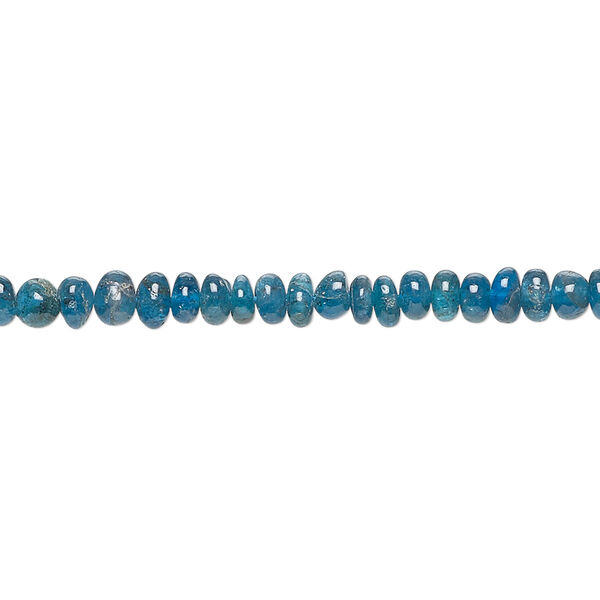 Bead, apatite (natural), 3x1mm-4x3mm hand-cut rondelle with 0.4-1mm hole, B- grade, Mohs hardness 5. Sold per 13-inch strand, approximately 170 beads. image number 0