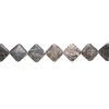 Pink-black marble 1pkg1, puffed diamond bead natural, 15 inch 37-38mm image number 1