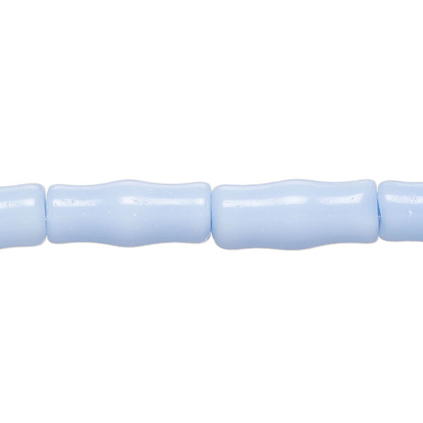 Bead, cat's eye glass (fiber optic glass), medium to dark blue-violet, 17x5mm-17x7mm vase. Sold per 14-inch strand, approximately 20 beads. image number 0