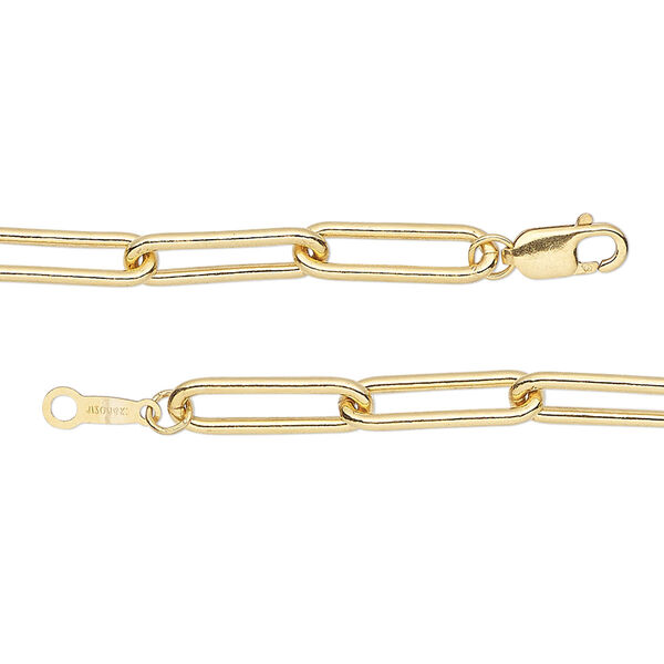 Chain, 14Kt gold-filled, 4.1mm paperclip, 18 inches with lobster claw clasp. Sold individually. image number 0