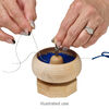 Tool, Speedy Stringer™ bowl, beechwood, pkg/1, 4x3-1/2 inches with 1-1/4 inch depth, includes "J" needle. image number 1