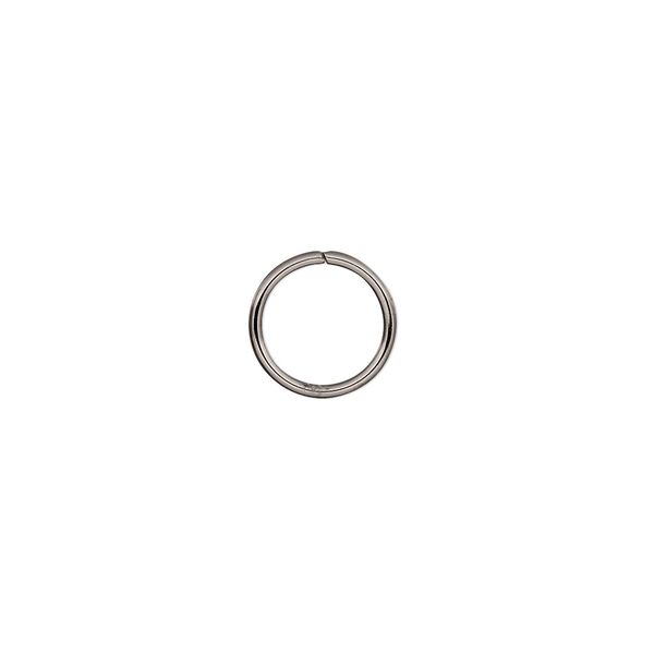 Jump ring, stainless steel, 10mm round, 8mm inside diameter, 18 gauge. Sold per pkg of 50. image number 0