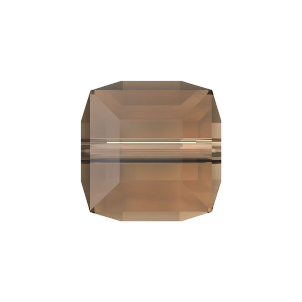 Bead 1pkg6 light smoked topaz, Crystal Passions® Regenerated 6mm cube 5601 image number 0