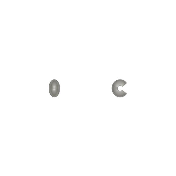 Crimp cover, antique silver-plated brass, 3mm round. Sold per pkg of 500. image number 0