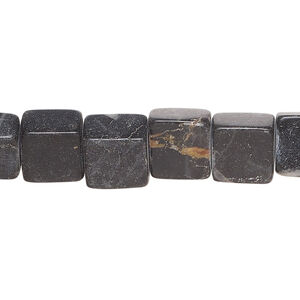 Zebra stone (marble) 1pkg1, flat square bead natural, 15 inch 9-10mm
