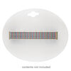 Barrette / brooch card, plastic, frosted clear, 3-1/2 x 2-5/8 inch oval. Sold per pkg of 100. image number 2