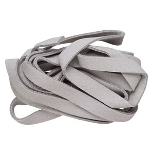 Cord, faux suede, lavender-grey, 10mm flat. Sold per pkg of 3 yards.