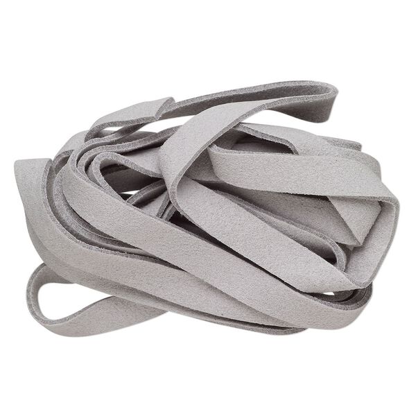 Cord, faux suede, lavender-grey, 10mm flat. Sold per pkg of 3 yards. image number 0