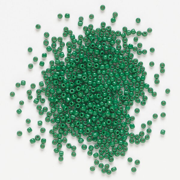 Seed bead, Dyna-Mites&trade;, glass, 1pkg1/2kg, #11 round, opaque pine green (774 11/0 RR) image number 1