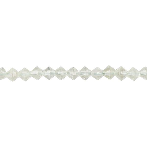 Prehnite 1pkg1, faceted bicone bead natural 15.5-16 inch 4mm image number 0