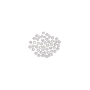 Mini Bead Huggers™, silicone, clear, 1.5x0.5mm rondelle. Sold per pkg of 50.