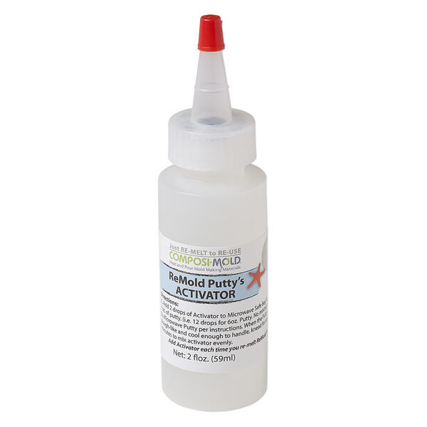 Molding compound, ComposiMold® activator, pkg/2-fluid-ounce bottle, red / clear / white. image number 0