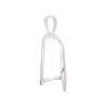 Bail, ice-pick, sterling silver, 31x7mm curved leaf 15mm grip length. Sold individually. image number 1