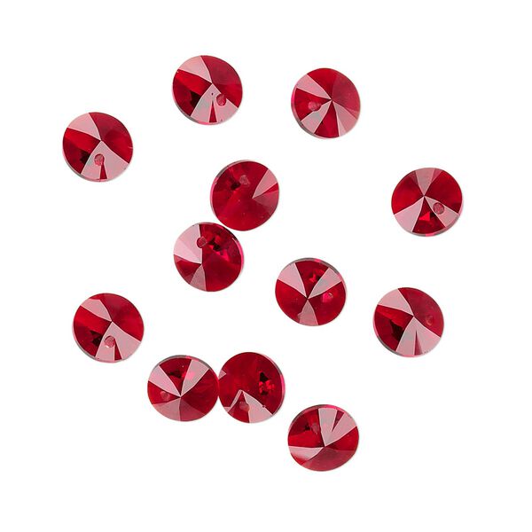 Drop 720pk Siam, Swarovski® 6mm pendant mini disk 6428 image number 1