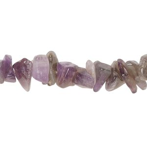 Bead, banded amethyst (natural), light to dark, medium chip with 0.6-0.8mm hole, Mohs hardness 7. Sold per 34-inch strand, approximately 290-320 beads.