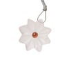 Light rose quartz / garnet 1pkg1, top-drilled hand-cut 1sided carved flower bead natural, 22mm image number 0