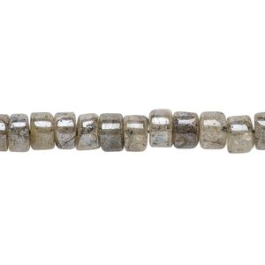 Black spotted quartz 1pkg1, luster hand-cut heishi bead 13 inch 5x4mm-7x5mm