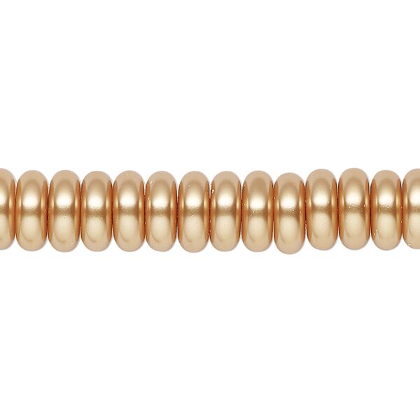 Pearl 1pk bright gold, Celestial Crystal® 8x3mm rondelle 15.5-16 inch image number 0