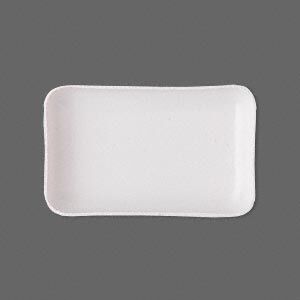 Sorting tray, acrylic, white, 4 x 2-3/4 x 2/3 inch rectangle. Sold per pkg of 2.