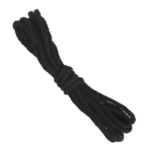 Cord, Hemptique®, unpolished hemp, black, 3mm rounded braid. Sold per pkg of 2 meters.