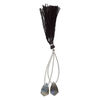 Labradorite 1pkg2, hand-cut top-drilled puffed kite bead natural B grade, 17x10mm image number 1