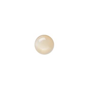 Peach moonstone 1pkg10, hand-cut calibrated round cab natural 8mm