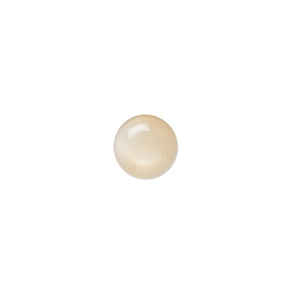 Peach moonstone 1pkg10, hand-cut calibrated round cab natural 8mm image number 0