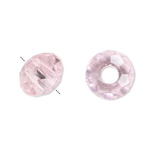 Bead 12pk 32 facets pink, Celestial Crystal® Dione® 14x8mm rondelle