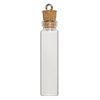 Component, glass / cork / nickel-finished steel, clear, 45x11mm bottle with stopper and screw eye. Sold per pkg of 10. image number 1