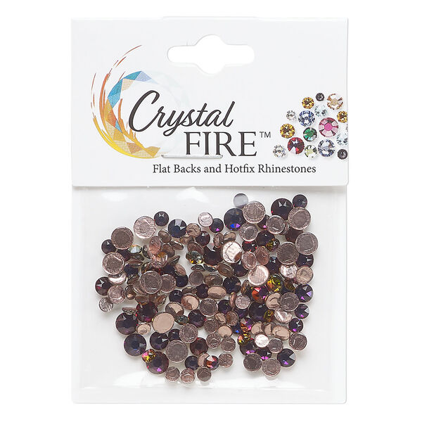 Flat back 1pkg144 crystal volcano, Crystal FIRE&reg;, 3.0-4.8mm hotfix round SS12 / SS16 / SS20 image number 0