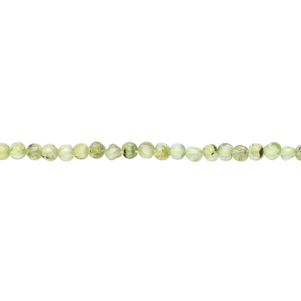 Peridot 1pkg1, hand-cut round bead natural D grade, 14 inch 2-3mm image number 0