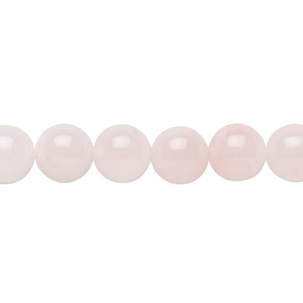 Rose quartz 1pkg1, round bead natural 15.5-16 inch 8mm image number 0