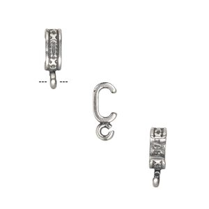 Component, JBB Findings, antique silver-plated brass, 7x3mm fancy rondelle with open loop, 5x2mm inside diameter. Sold per pkg of 2.