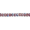 Bead, Czech fire-polished glass, amethyst purple AB, 5x4mm faceted rondelle. Sold per 15-1/2" to 16" strand. image number 0