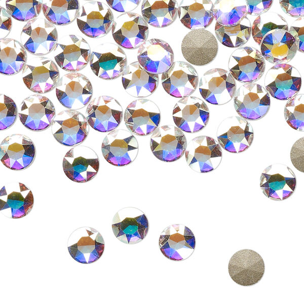 Round stone 72pk crystal AB foil back, Swarovski® 5.27-5.44mm light round SS24 1098 image number 0