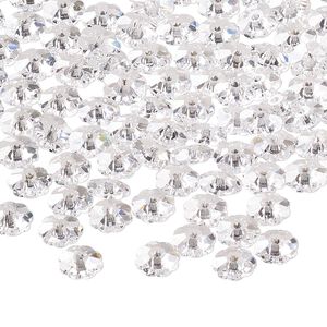 Bead 12pk crystal, Preciosa Czech crystal 6x2mm loch flower