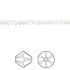 Bead 144pk crystal shimmer 2X, Crystal Passions® 3mm bicone 5328