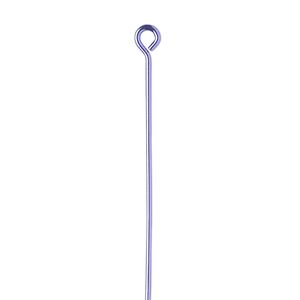 Eye pin, electro-coated brass, purple, 1-1/2 inches, 21 gauge. Sold per pkg of 10.