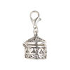 Drop 1pkg1, antique silver-finished "pewter" (zinc-based alloy), 15x13mm cylinder prayer box with hearts and swirls / magnetic closure / lobster claw clasp. image number 0