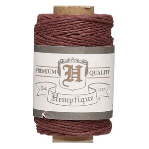 Cord, Hemptique®, polished hemp, dark brown, 1mm diameter, 20-pound test. Sold per 98-foot spool.